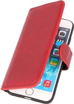 Wicked Narwal | MF Handmade Leer bookstyle / book case/ wallet case Hoesje voor iPhone SE 2020 /  8 / 7 Rood