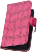 Wicked Narwal | Glans Croco bookstyle / book case/ wallet case Hoes voor Grand Neo i9060 Rood