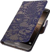 Wicked Narwal | Lace bookstyle / book case/ wallet case voor Huawei Mate 9 Blauw