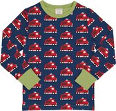 Maxomorra T-shirt LS |FIRE TRUCK| maat 86/92