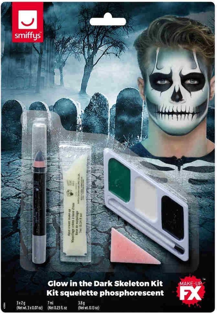 Boland - Kit de Maquillage le visage Diamond Skull - - Kit de peinture pour  le visage