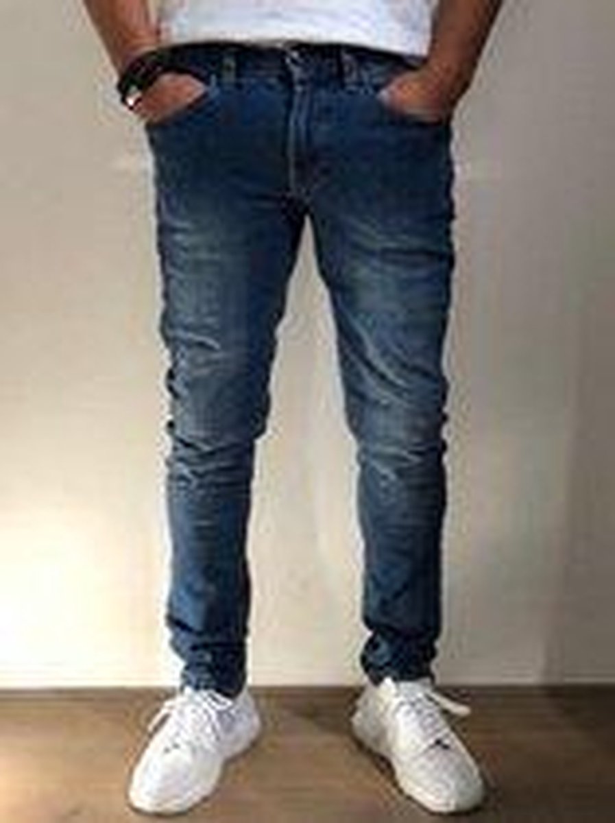MASKOVICK Heren Jeans Milano stretch SlimFit - MediumUsed - W36 X L32