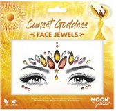 Moon Creations - Moon Glitter Sunset Goddess Gezicht Diamanten Sticker - Multicolours