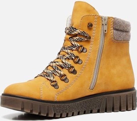 Bol Com Rieker Dames Veterboot Geel Maat 38