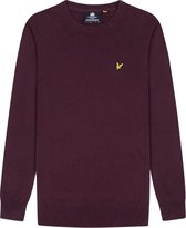 Lyle and Scott - Sweater Mix Wol Bordeaux Rood - Heren - Maat M - Slim-fit
