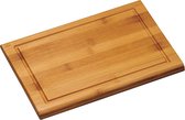 Bamboe houten snijplank 28 x 38 cm - Keukenbenodigdheden - Kookbenodigdheden - Dikke snijplanken van hout - Snijplankjes/snijplankje