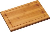 Bamboe houten snijplank 21 x 31 cm - Keukenbenodigdheden - Kookbenodigdheden - Dikke snijplanken van hout - Snijplankjes/snijplankje