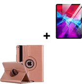 iPad Air 2020 hoesje - iPad Air 2020 Screenprotector - 10.9 inch - Tablet Cover Case Rose Goud + Screenprotector