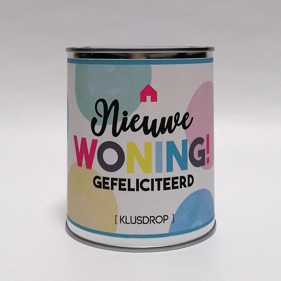 Nieuwe woning cadeau, Gevuld verfblik Klusdrop, Verhuiscadeau | bol.com