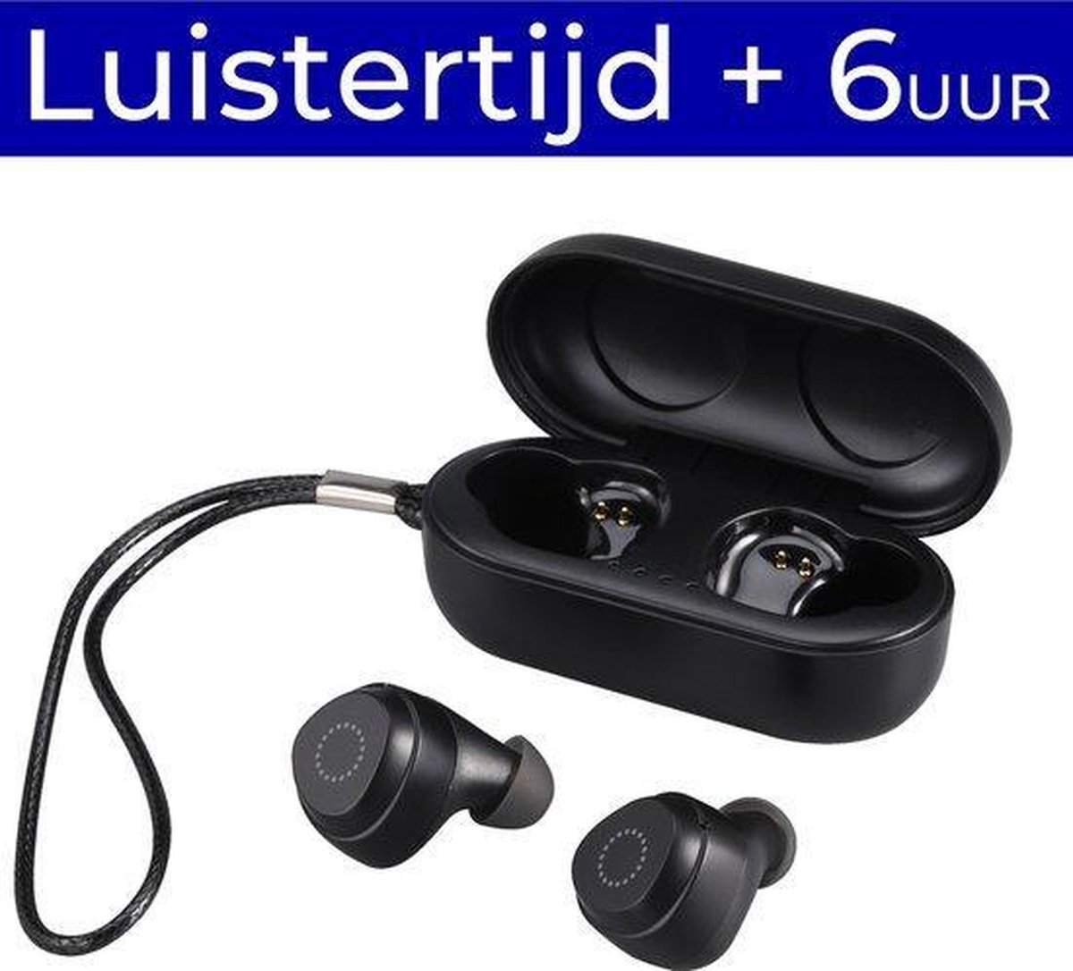 Bluetooth oordopjes draadloos 6 uur luistertijd met microfoon