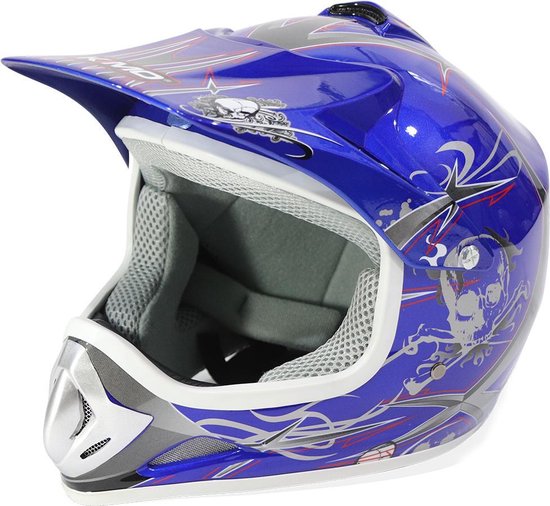 Xtreme Crosshelm / motorhelm /crossmotor | Helm voor tieners of volwassenen  | Blauw... | bol