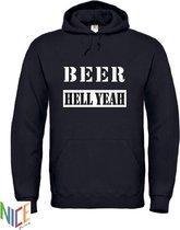 Hoodie zwart Beer Hell Yeah maat S