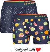 Happy Shorts 2-Pack Boxershorts Heren Citrus - Maat  M