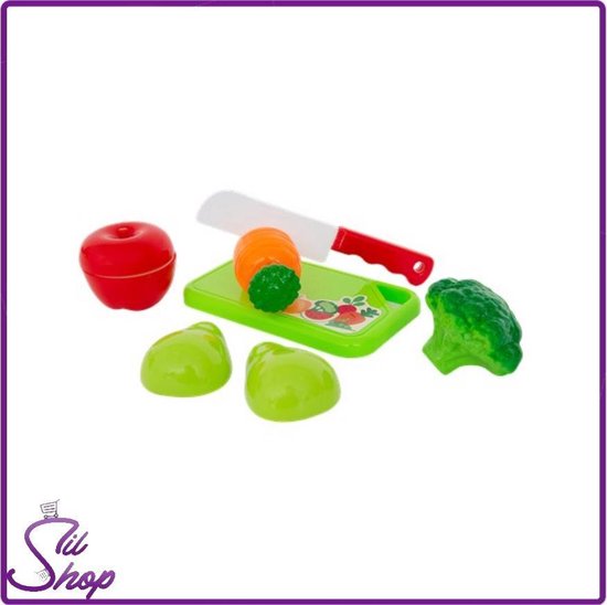 Plastic groente en fruit 6 delig - Speelgoed - - Snijden - | bol.com