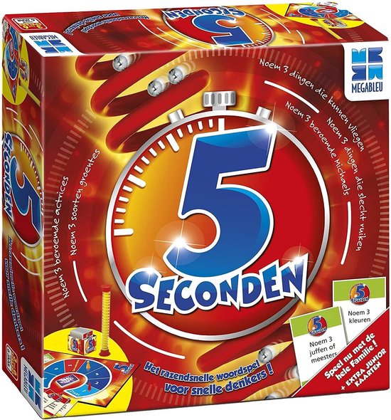 5 Seconden - Bordspellen - Gezelschapsspel voor Familie - Inclusief Junior Kaartspel