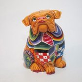 Art Bali   - Bulldog zittend - decoratie - handgemaakt  van kunststof - fairtrade - 33cm hoog