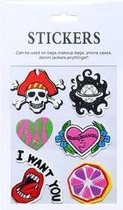Stickerset | Stickers | Kledingstickers Piraat & Hartjes