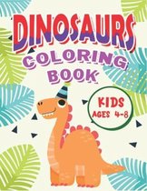 Dinosaur Coloring Book Kids Ages 4-8