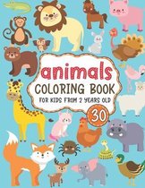 Animals Coloring Book for Kids from 2 Years Old