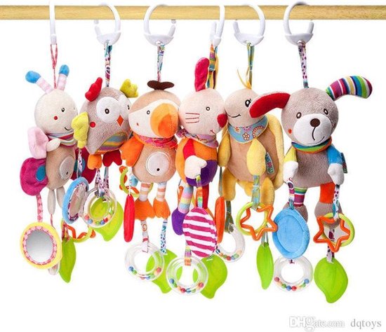 BBSky Poussette Hochet/ speelgoed/Jouets/Cadeau de Noël pour bébé/Dessin  Animé en