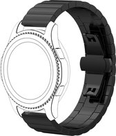 Bandje Voor Samsung Galaxy Watch Stalen Schakel Band - Zwart - Maat: 20mm - Horlogebandje, Armband