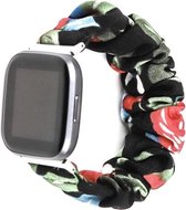 Versa scrunchie band - rozen mix - Geschikt voor Fitbit - SM - Horlogeband Armband Polsband