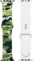 Print sport band - camouflage groen - Geschikt voor Apple Watch