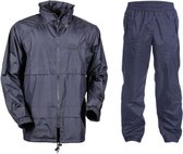 regenpak polyester navy 2-delig maat S