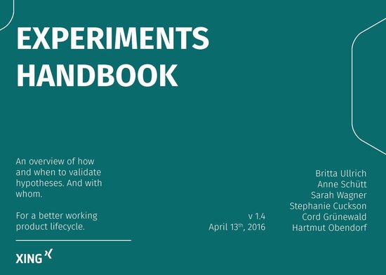 Experiments Handbook - cover