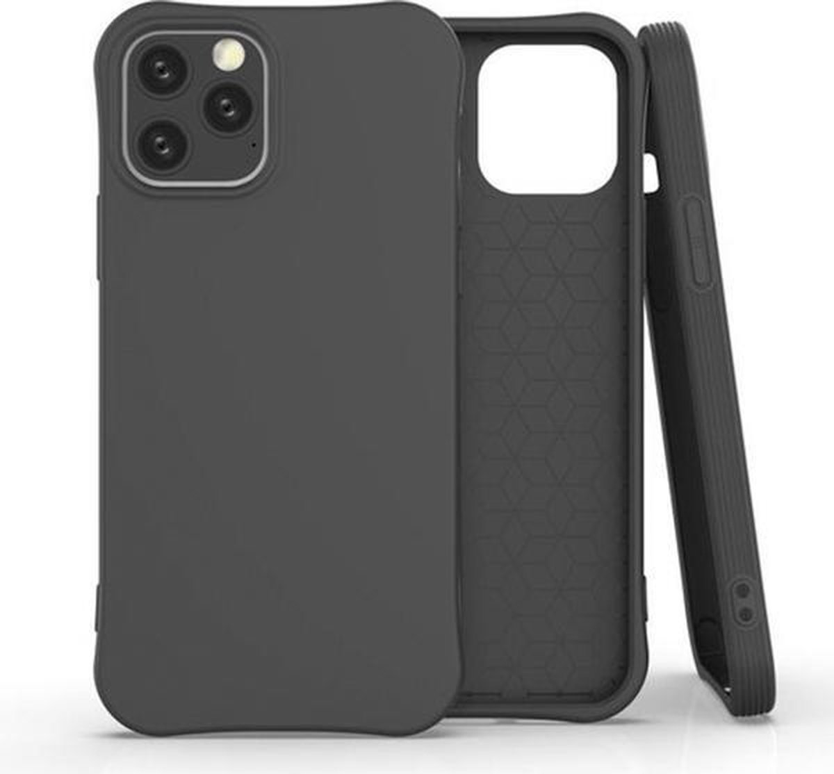 Casecentive Soft Eco TPU Case - Duurzaam hoesje - iPhone 12 zwart