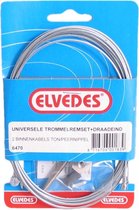 binnenkabel rem universeel 2000 mm zilver 2 stuks