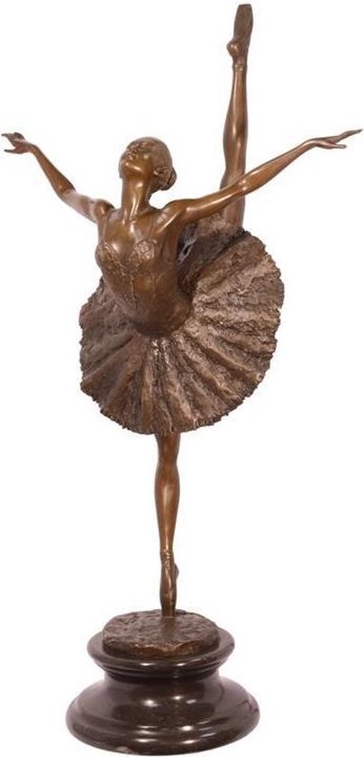Bronzen beeld - Balletdanseres - Sculptuur - 66 cm hoog