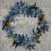 PPD  - Floral wreath - herfst servetten - 33 x 33