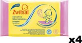 ZWITSAL Billendoekjes Sensitive - Bevat Zink & Helpt Luieruitslag Te Voorkomen - 63 Doekjes x 4Pakken