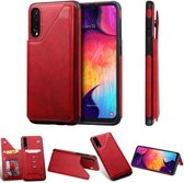 Card case voor Samsung Galaxy A50 | Hoogwaardig PU Leren Hoesje | Kaarthouder | Telefoonhoesje | Rood