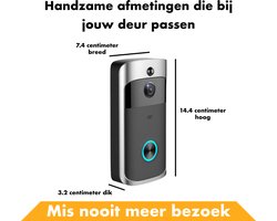 Draadloze Video Deurbel Met HD Camera En Wifi – Slimme Deur Bel 1 Ontvangers Receivers Deurbellen Beldrukker Deurbelsets Bedraad Alarm Bedrade Doorbell Draadloos Waterdichte Gong Drukbel Scherm Videofoon Bewakingscamera’s Videodeurbel Webcam Smart