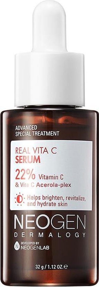 Neogen Dermalogy Real Vita C Serum - Vitamine C + Niacinamide - Reduces Dark Spots / Pigmentation - Citrus Fruit Extracts & Vitamin Complexes (Vitamin E and B5) - Korean Beauty Skincare