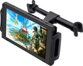 DrPhone CB2 Auto houder Hoofdsteun Drager- Verstelbaar – 360 Graden Roteren - Geschikt voor Nintendo Switch - Zwart
