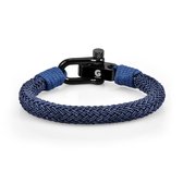 Armband Nautical Dames Touw Blauw Textiel Navy 18.5cm Galeara Design TOTO Nautisch