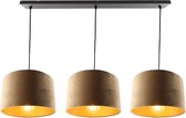 Olucia Bobbie - Hanglamp - Goud/Taupe - E27