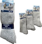 Socke - 12P Noorse Sokken Grijs - Maat 43/45 - 12 Paar - 12-Pack
