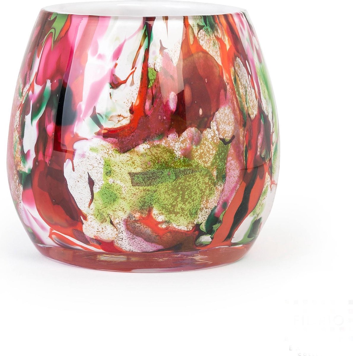 Design vaas Fiore - Fidrio MIXED COLOURS - glas, mondgeblazen bloemenvaas -  hoogte 15 cm | bol.com
