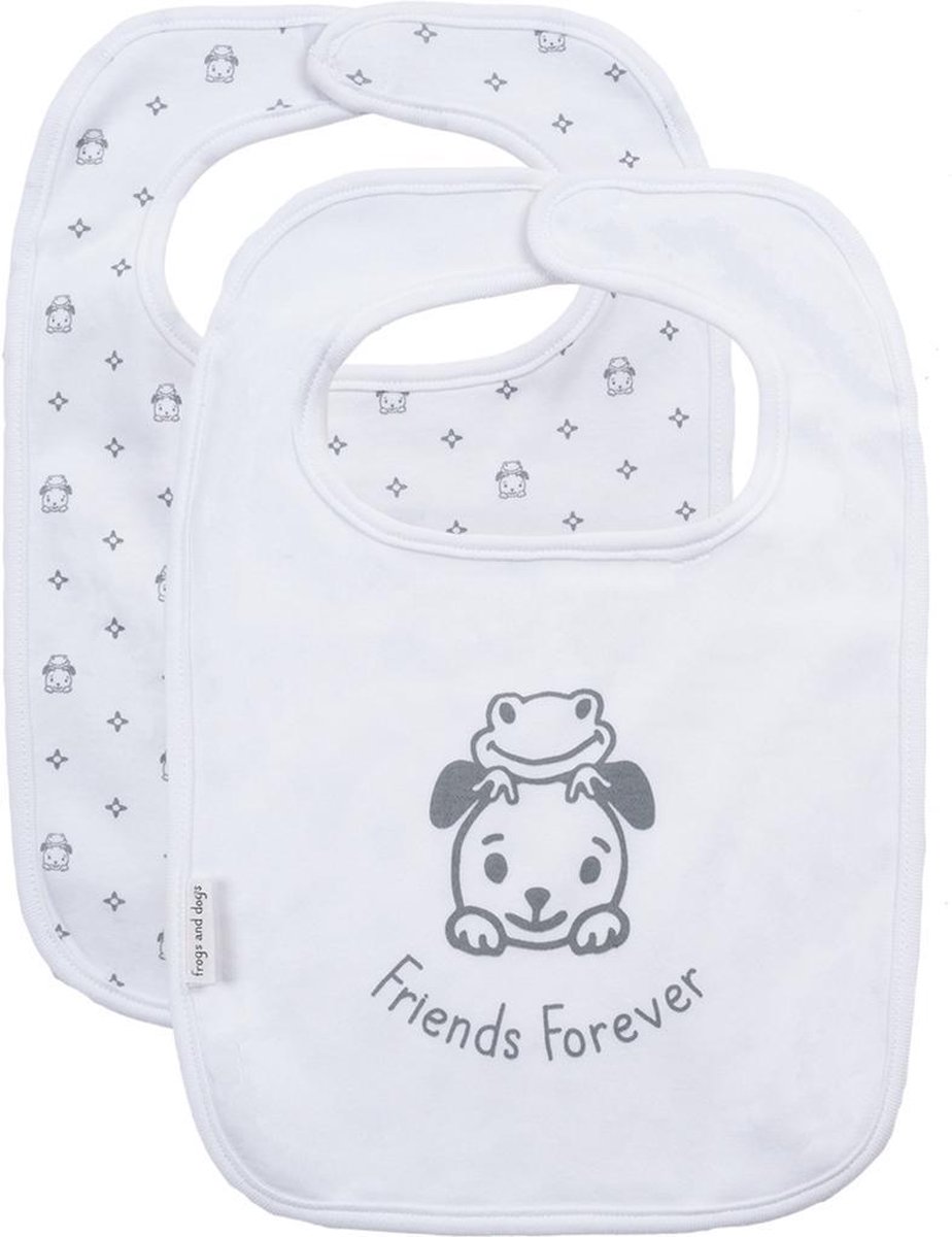 Slab katoen Friends Forever - White 1 stuk - Frogs and Dogs Slab katoen Friends Forever - White 1 stuk - Frogs and Dogs