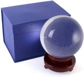 Boule de cristal avec support en bois (15 cm)