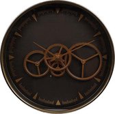 Radarklok - Wandklok - Draaiende tandwielen - 36 CM