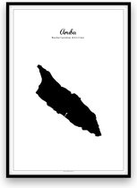 Aruba eilandposter - Zwart-wit