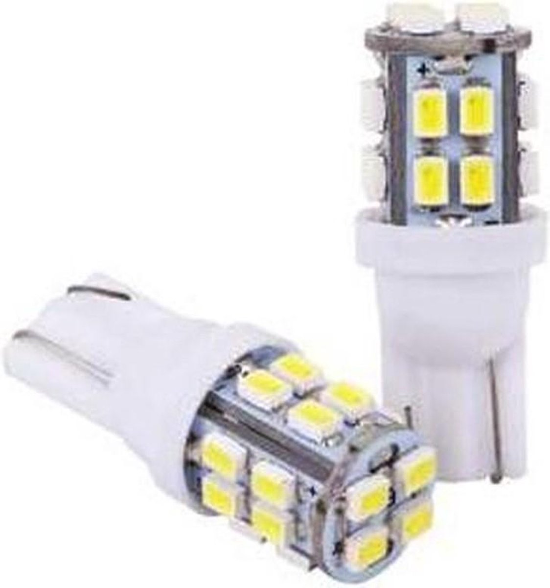 T10 - 24 volt - 3528 - 10 smd - Wit