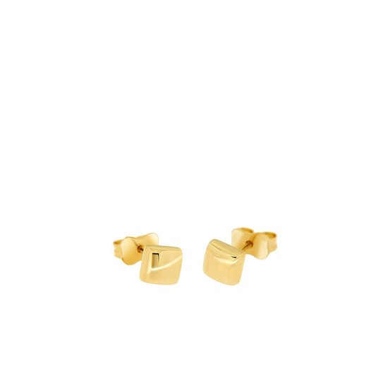 Lucardi - Boucles d'oreilles carrées en or jaune