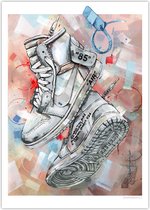 Poster - Nike Air Jordan Off-white - 70 X 50 Cm - Multicolor
