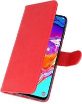 Hoesje Geschikt voor Samsung Galaxy A21 - Kaarthouder Book Case Telefoonhoesje - Rood